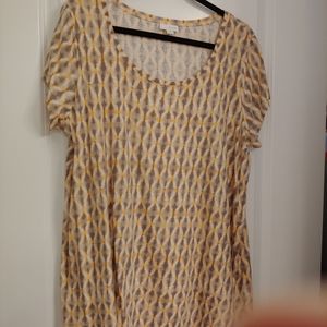 J Jill, Scoop neck tunic, Size 1X, Multi, taupe, peach